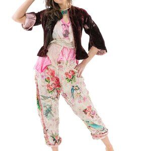 💗 Magnolia Pearl Lemy Cotton Floral Miner Pants w/ribbons and applique 💗